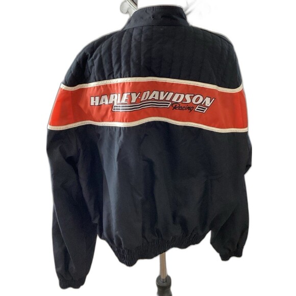 Harley-Davidson Jacket Unisex Size XL Black Vintage Note 2 Small Holes - Picture 3 of 10